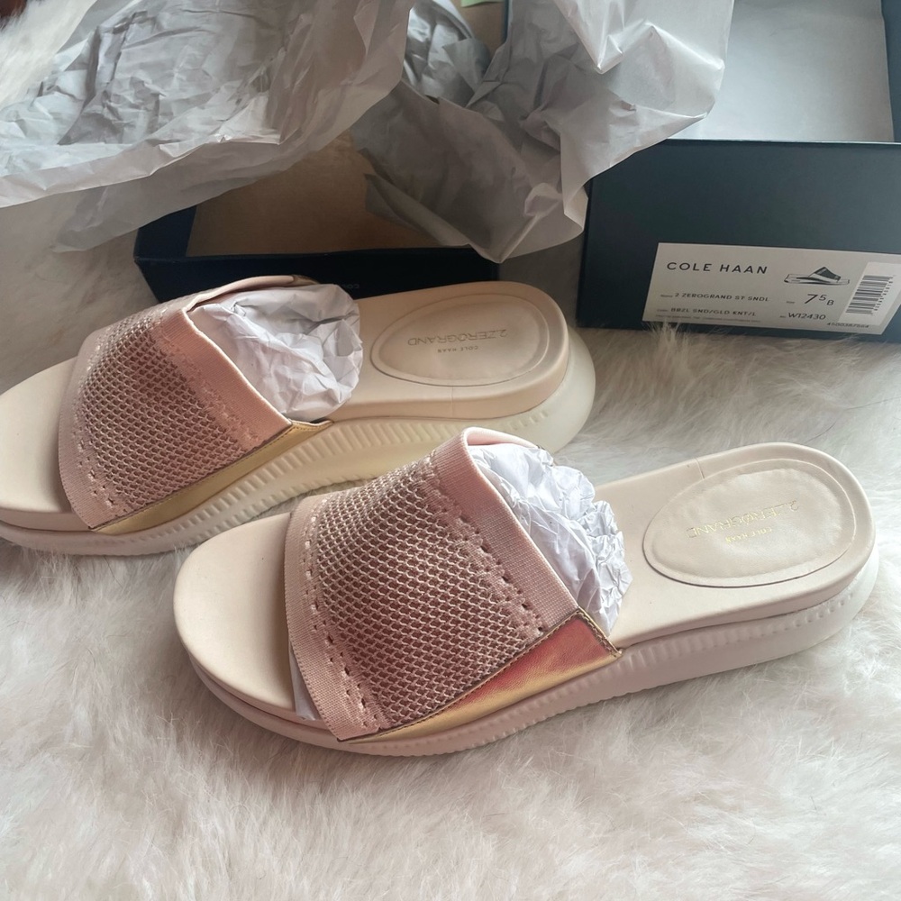 Cole Haan Pink & Beige Sandals